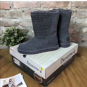 Bearpaw Kennedy Boots 2015W/ Charcoal Suede Fur